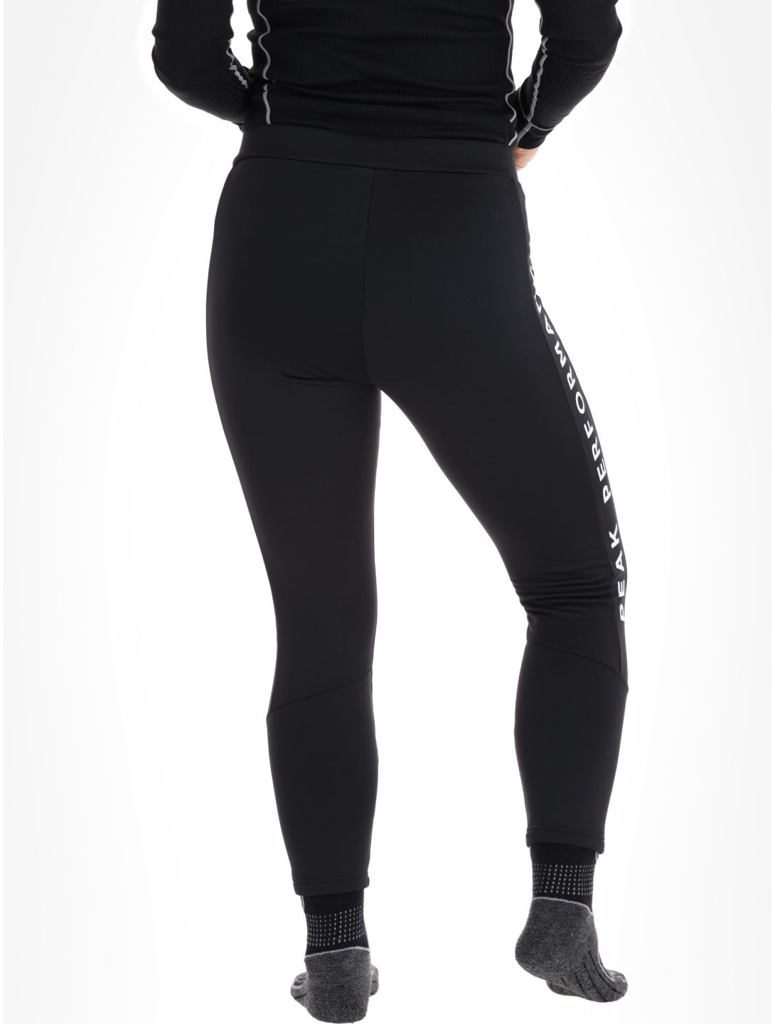 Peak Performance, W Rider Mid thermobroek dames Black-Black zwart 