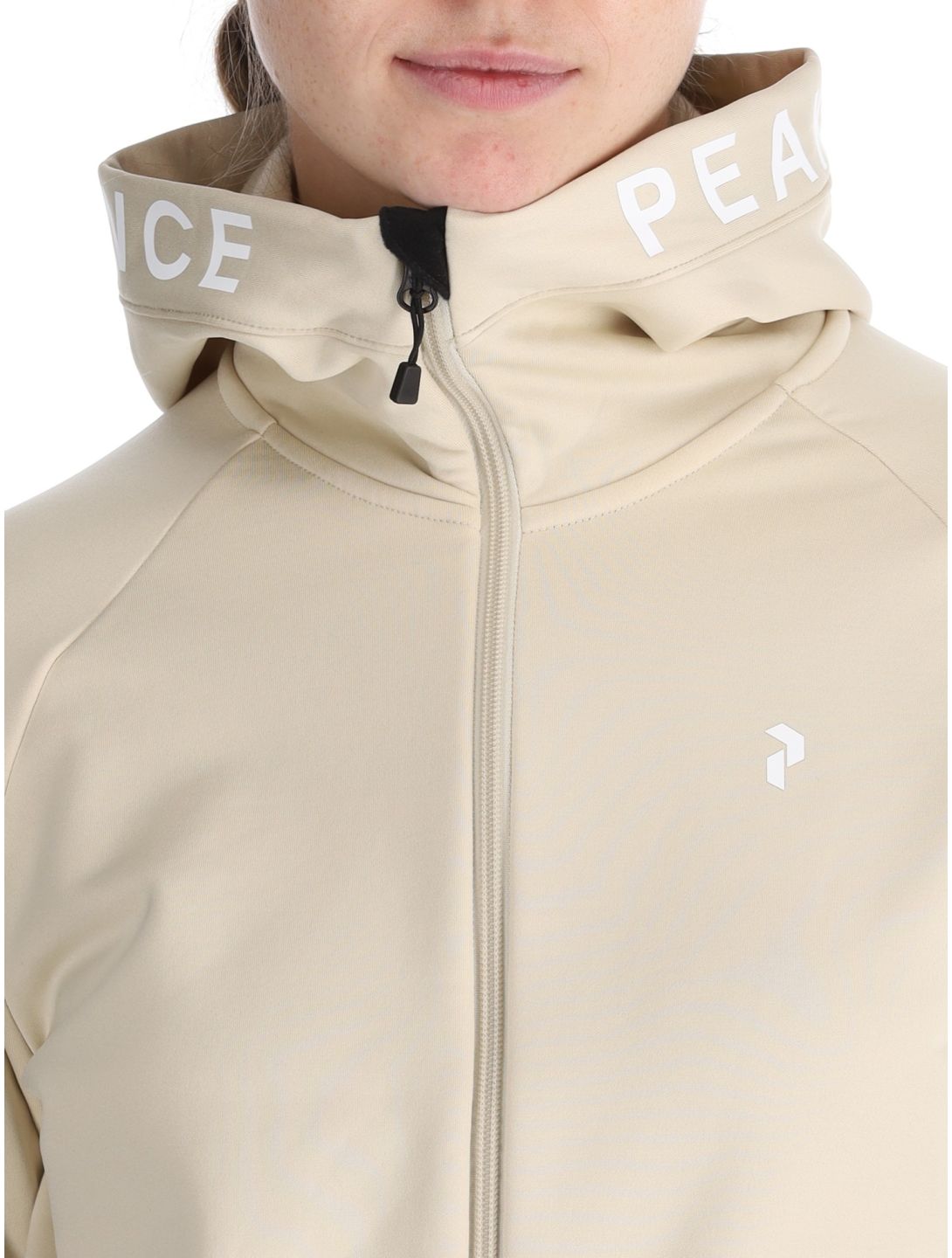 Peak Performance, W Rider Zip Hood EA Vest dames Sand Fog Beige 