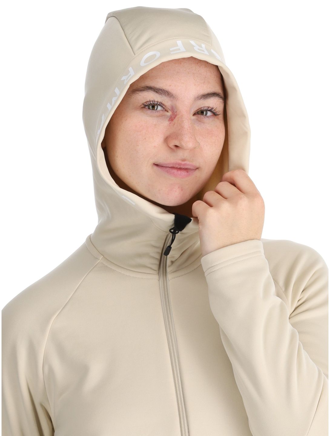 Peak Performance, W Rider Zip Hood EA Vest dames Sand Fog Beige 