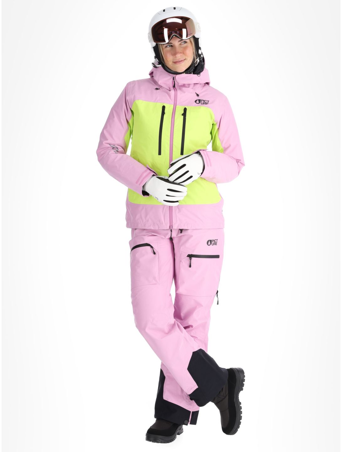 Picture, Acidid 3L AB Hardshell jas dames Orchid Acid Lime Groen, Roze 