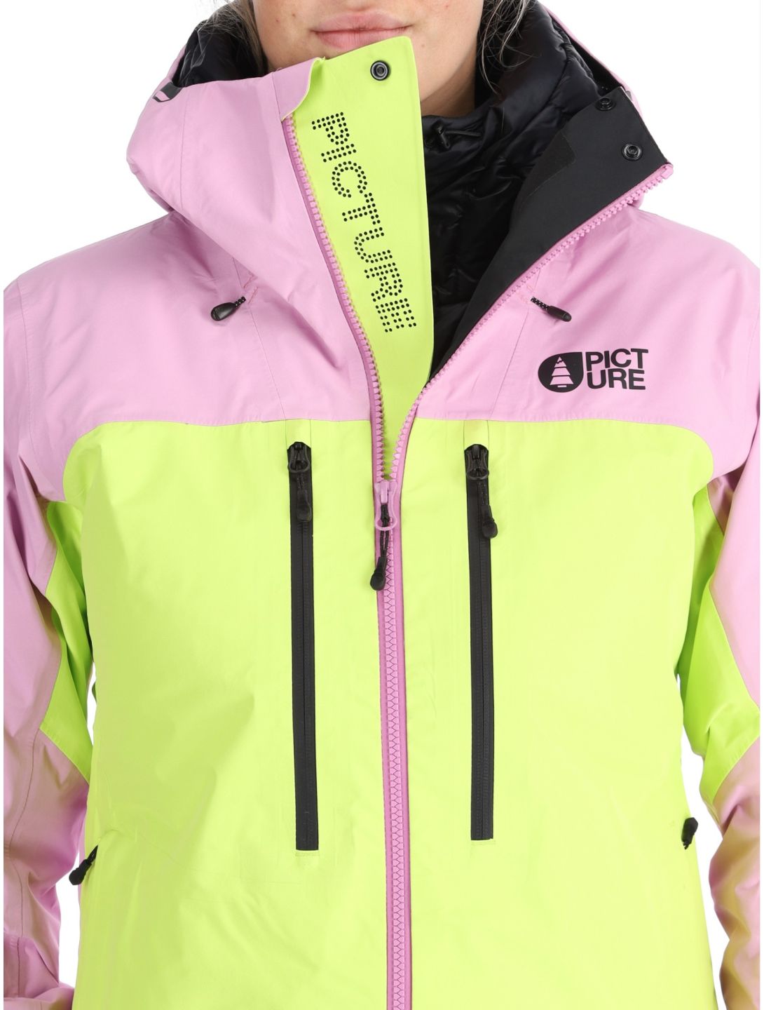 Picture, Acidid 3L AB Hardshell jas dames Orchid Acid Lime Groen, Roze 