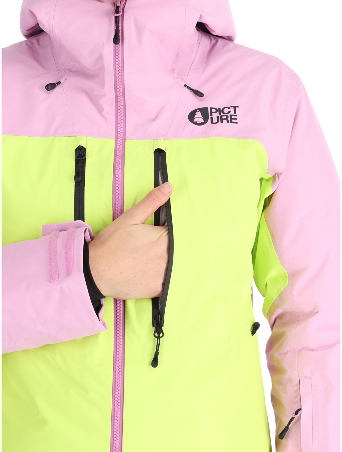 Picture, Acidid 3L AB Hardshell jas dames Orchid Acid Lime Groen, Roze 