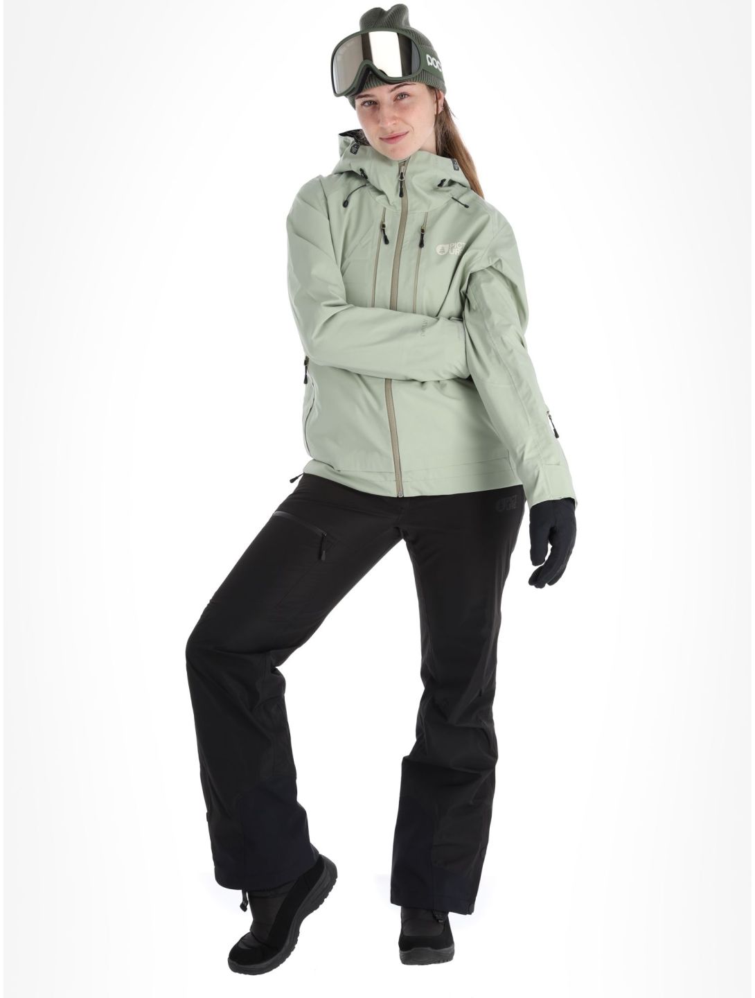 Picture, Aeron 3L hardshell ski-jas dames Desert Sage groen 