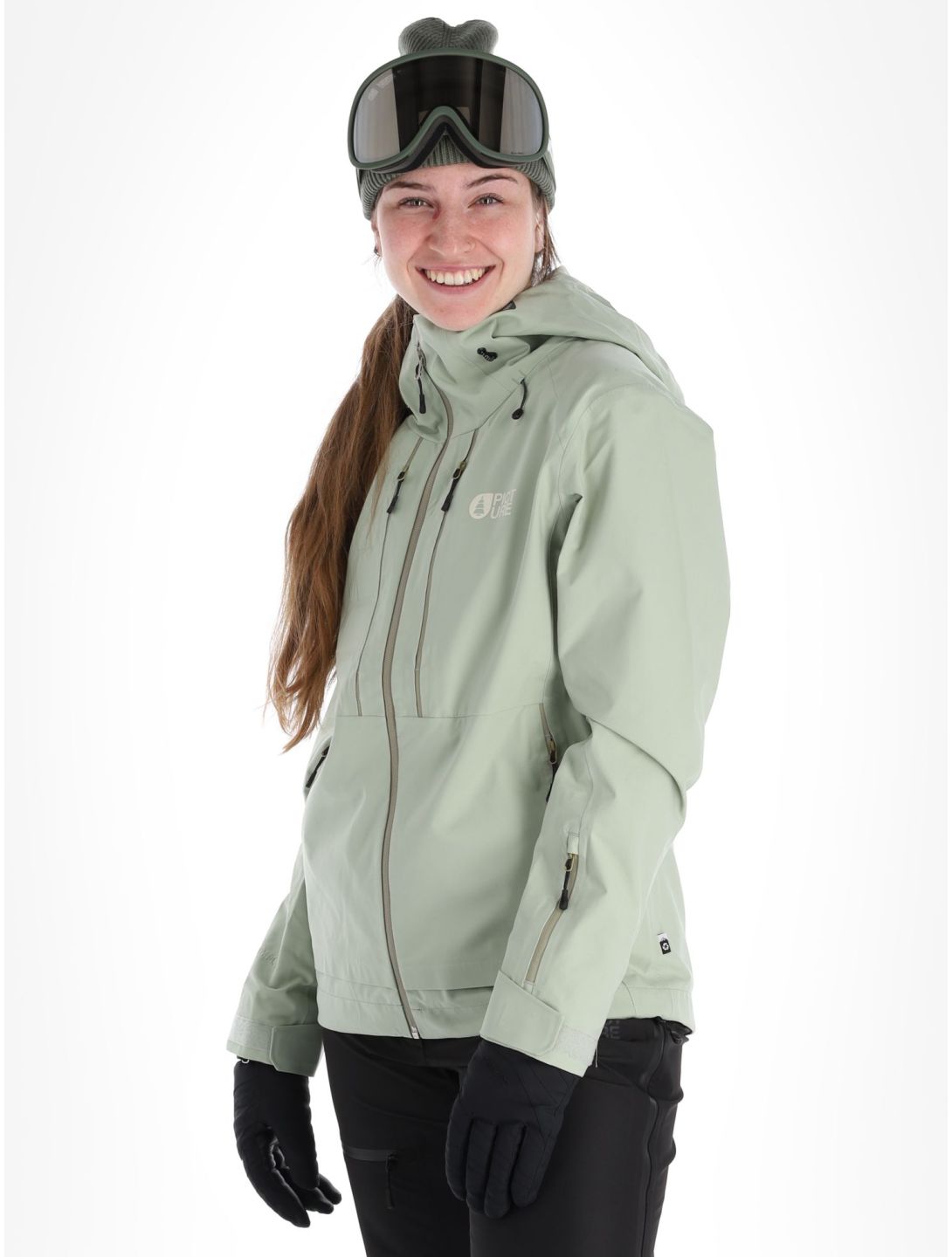 Picture, Aeron 3L hardshell ski-jas dames Desert Sage groen 