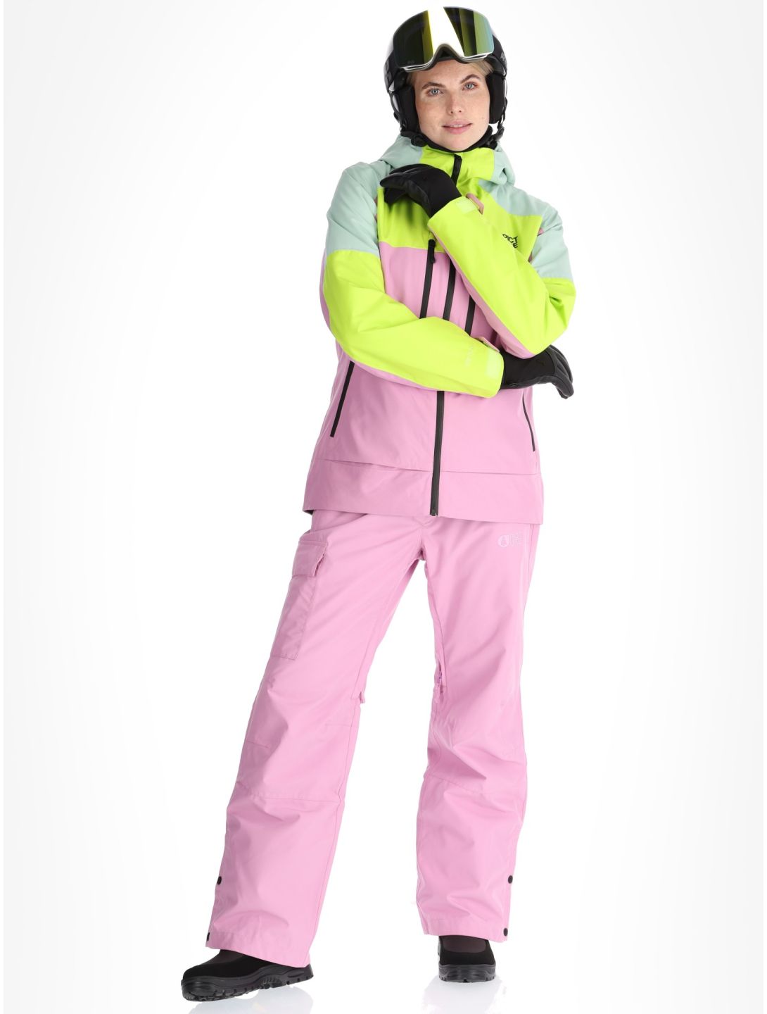 Picture, Exa ski-jas dames Orchid Acid Lime Silt Green groen, roze 