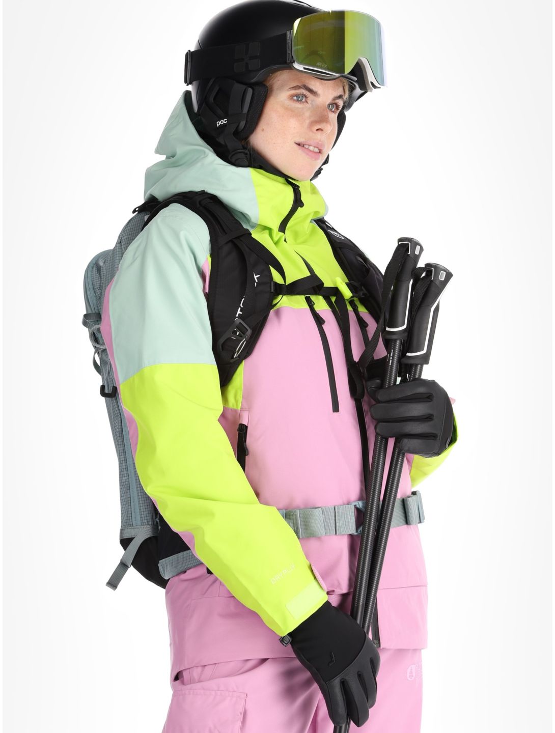 Picture, Exa ski-jas dames Orchid Acid Lime Silt Green groen, roze 