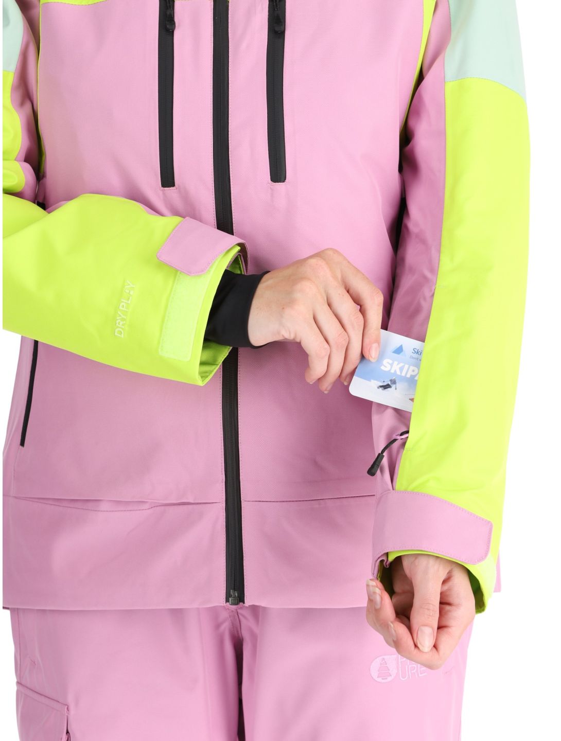 Picture, Exa ski-jas dames Orchid Acid Lime Silt Green groen, roze 