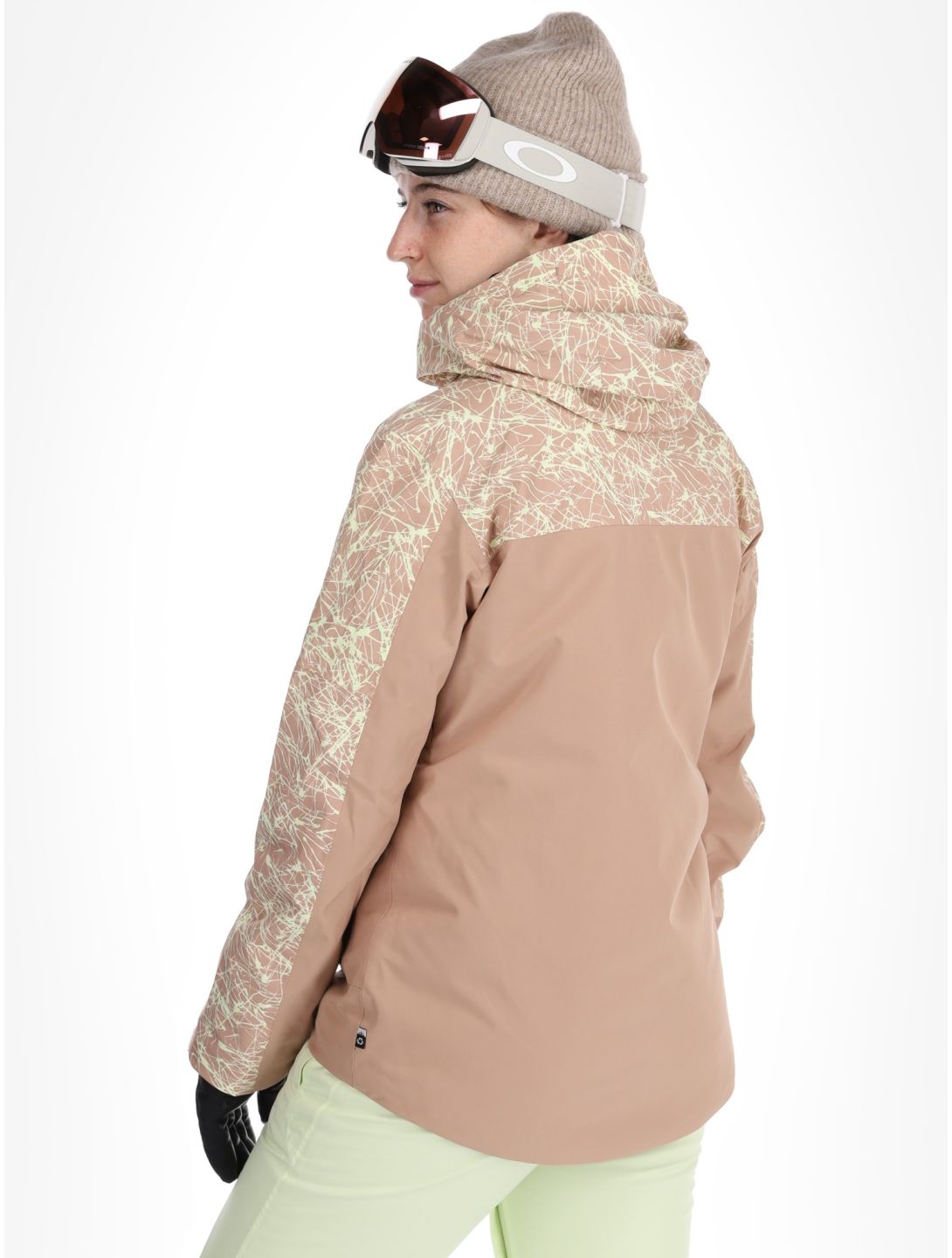 Picture, Exa ski-jas dames Textury Print Roebuck bruin 