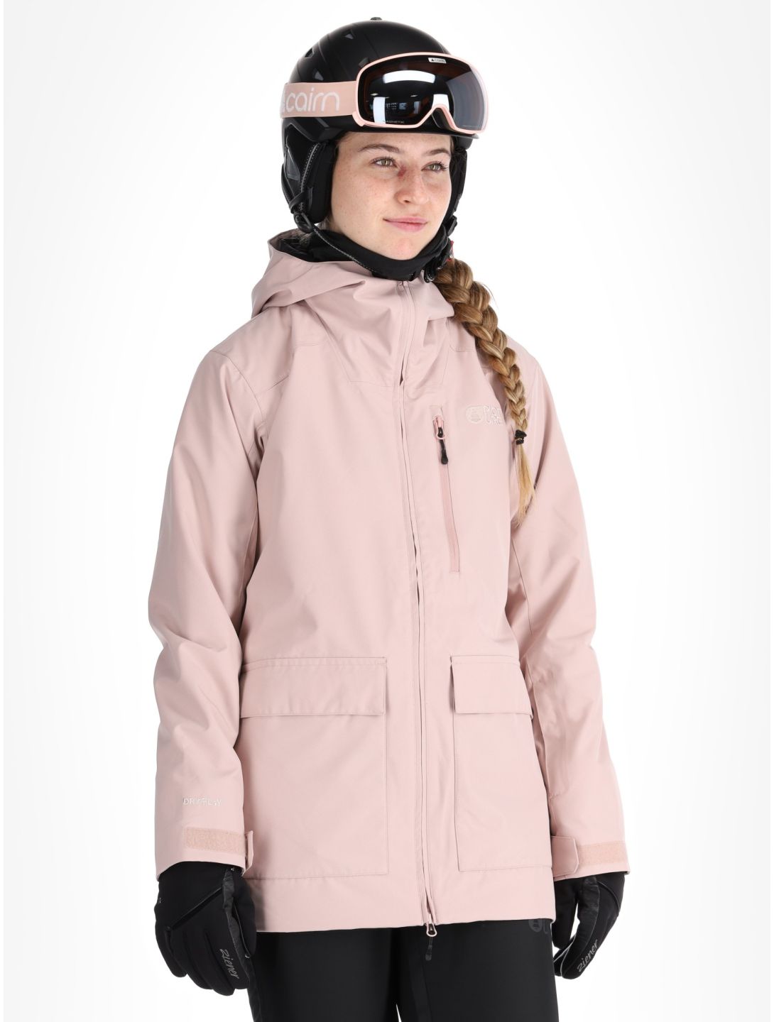 Picture, Glawi ski-jas dames Shadow Gray roze 