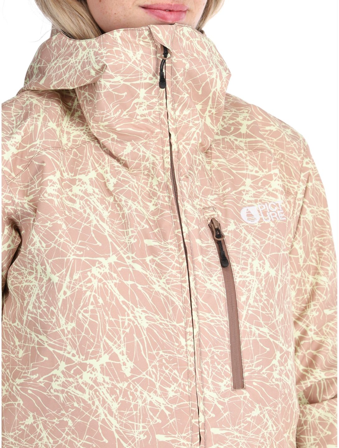 Picture, Glawi ski-jas dames Textury Print beige 