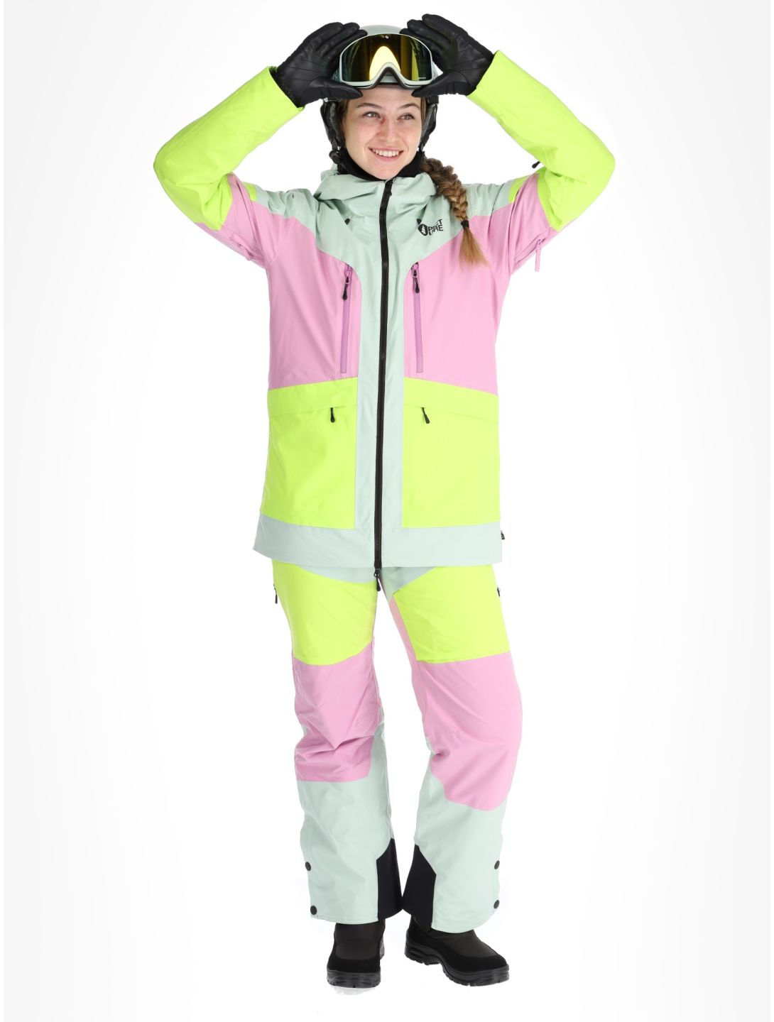 Picture, Haakon ski-jas dames Silt Green Orchid Acid groen, roze 