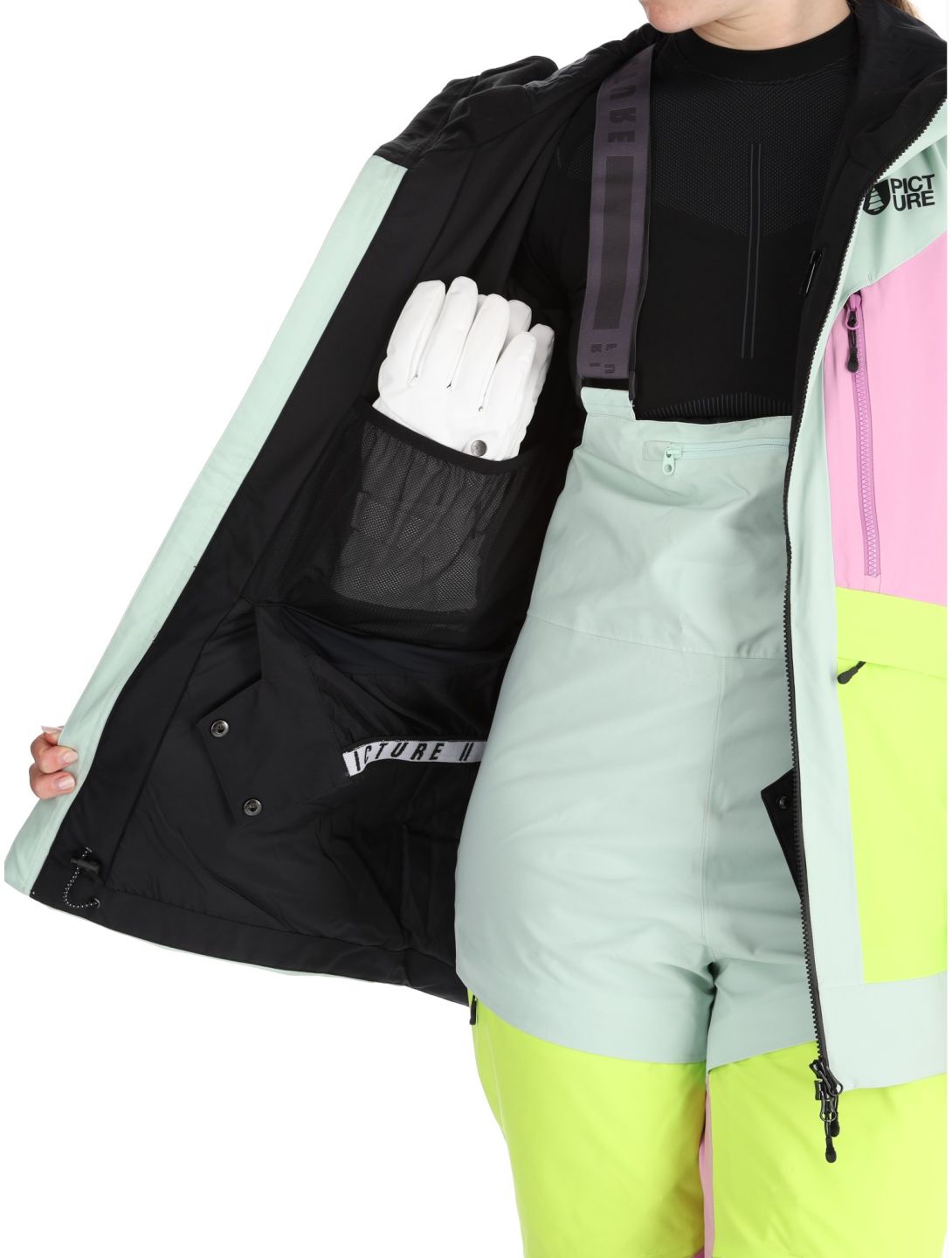 Picture, Haakon ski-jas dames Silt Green Orchid Acid groen, roze 