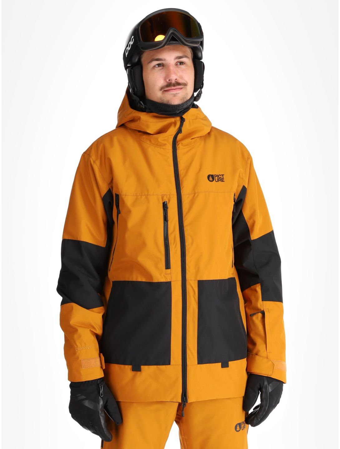 Picture, Jomoh ski-jas heren Honey Black bruin, zwart 