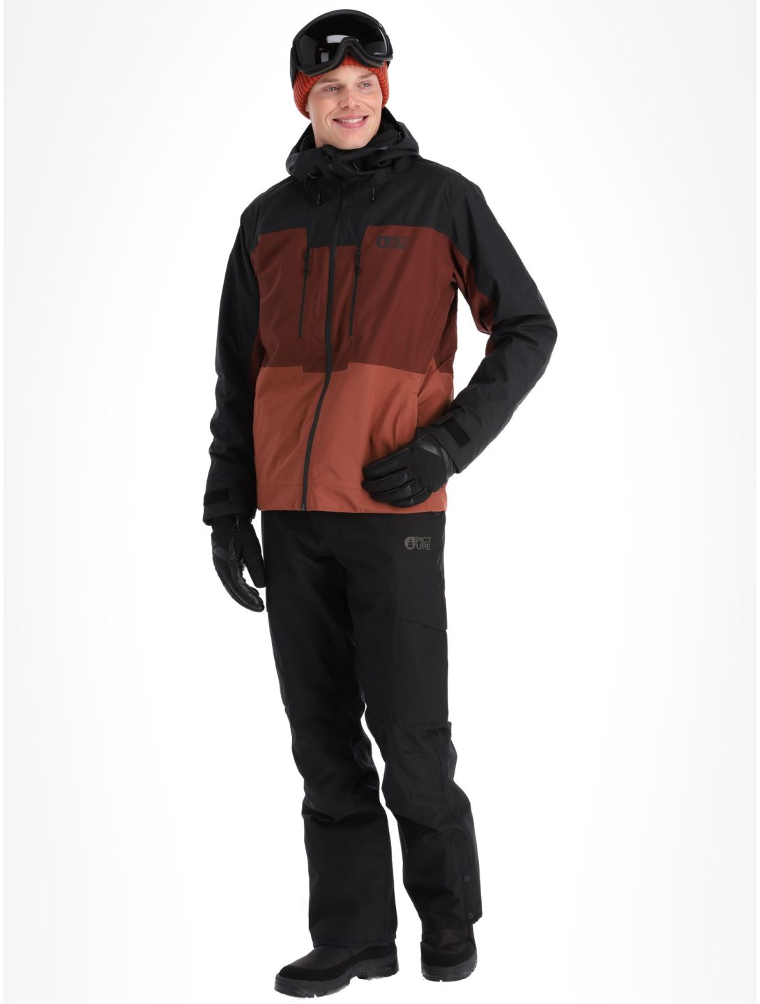 Picture, Object ski-jas heren Andorra-Black bordeaux, zwart 