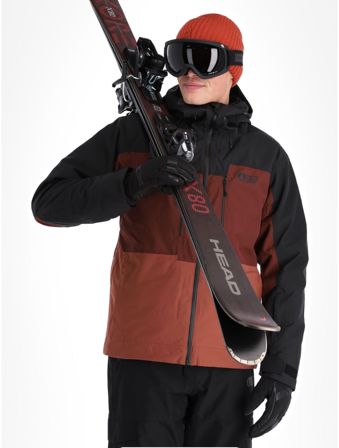 Picture, Object ski-jas heren Andorra-Black bordeaux, zwart 