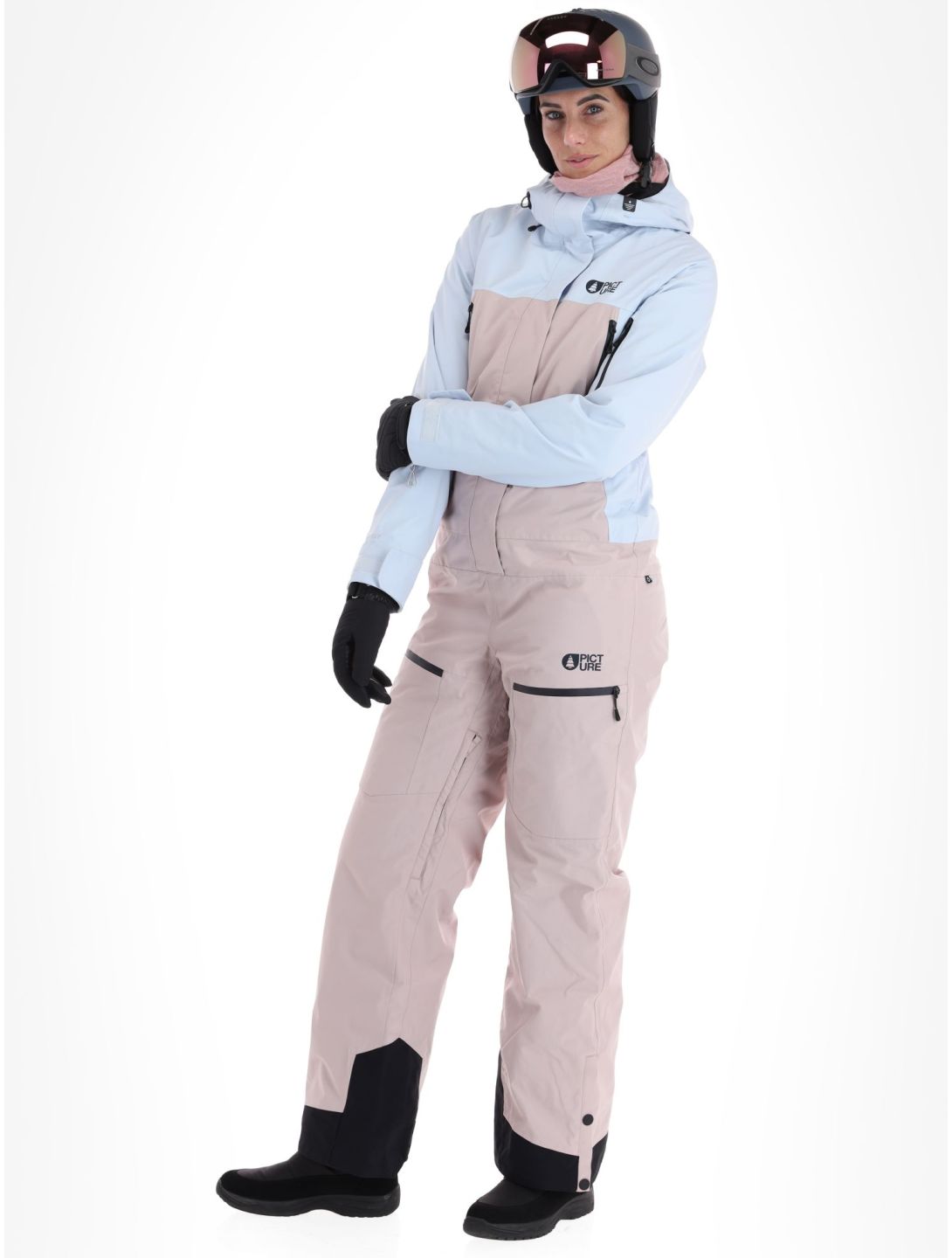 Picture, Opal Suit ski overall dames Shadow Gray blauw, roze 