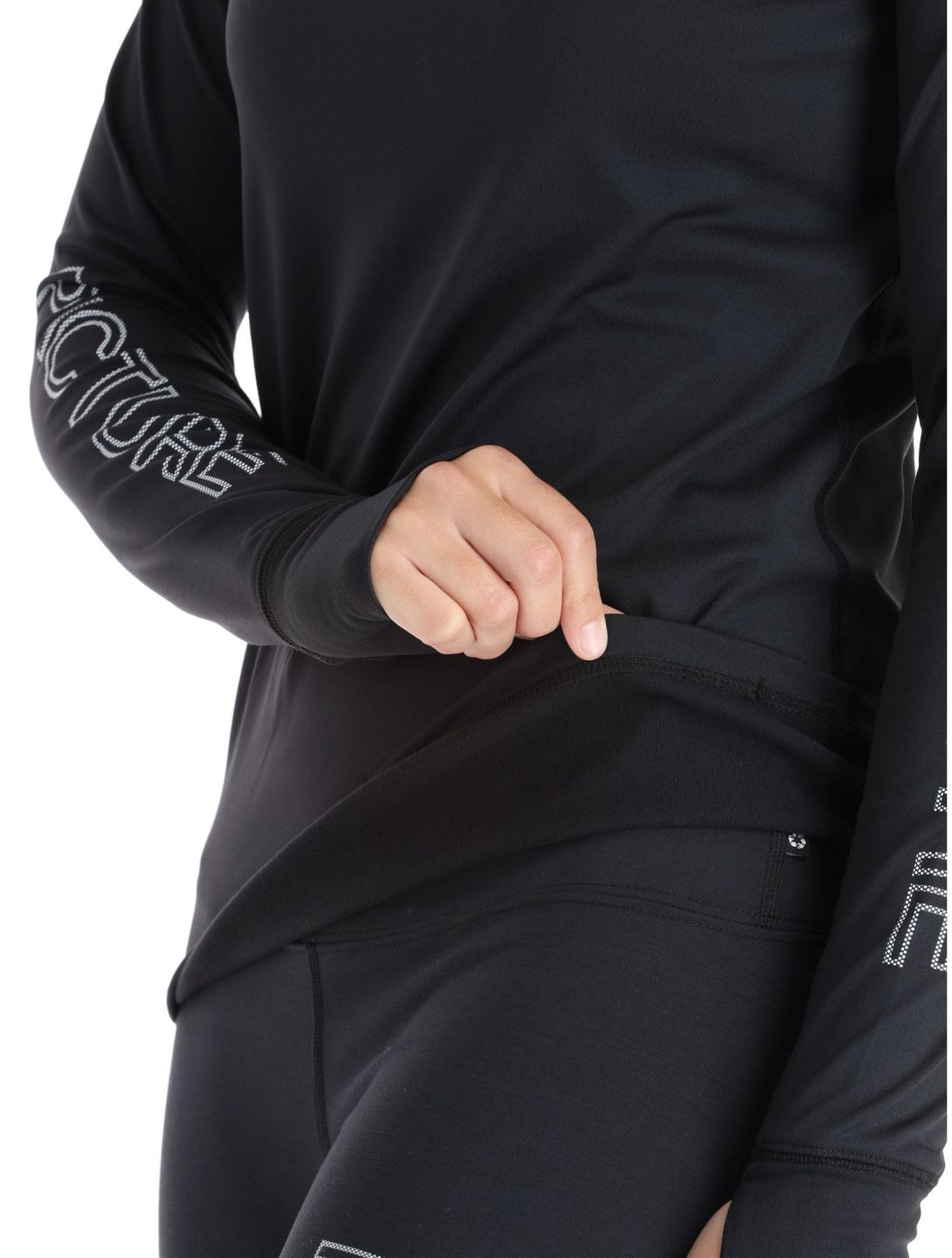 Picture, Pagaya High Fleece thermoshirt dames Black zwart 