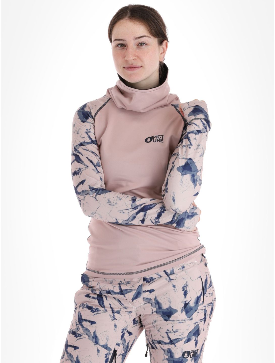 Picture, Pagaya High Fleece thermoshirt dames Shadow Gray roze 