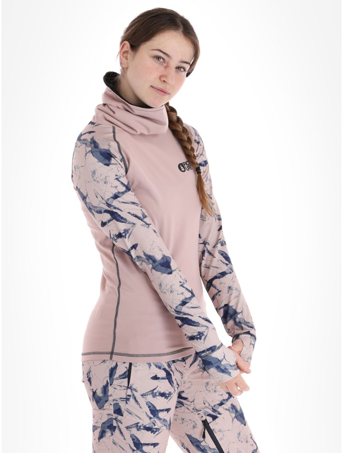 Picture, Pagaya High Fleece thermoshirt dames Shadow Gray roze 