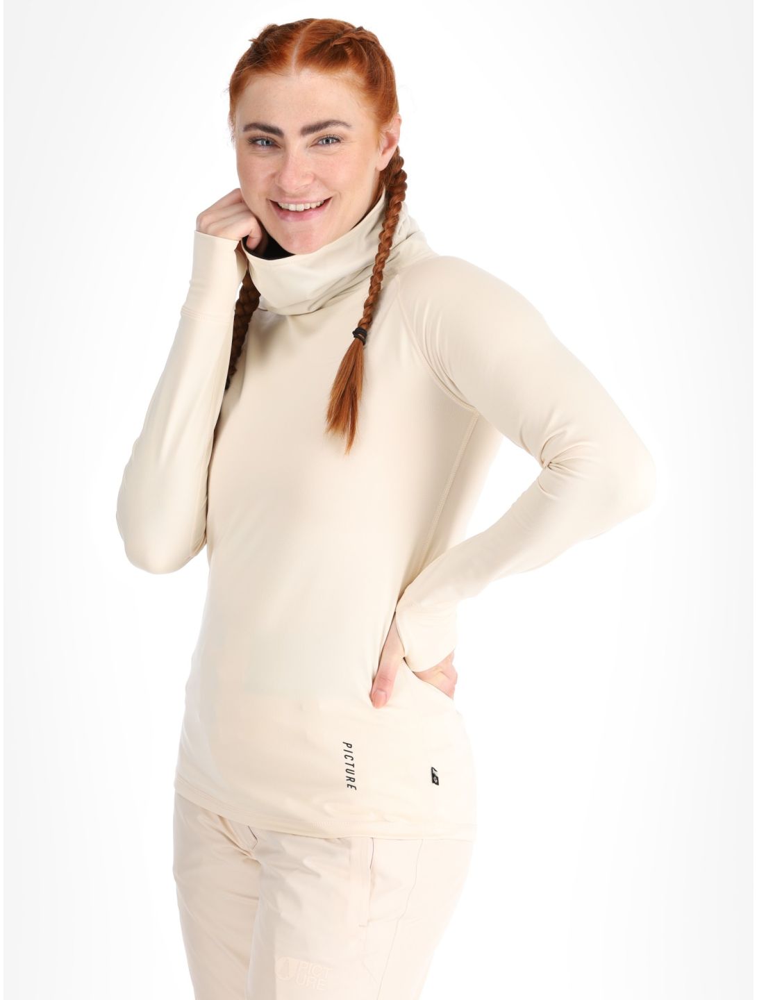 Picture, Pagaya High Fleece FA Thermoshirt dames Vanilla Beige 