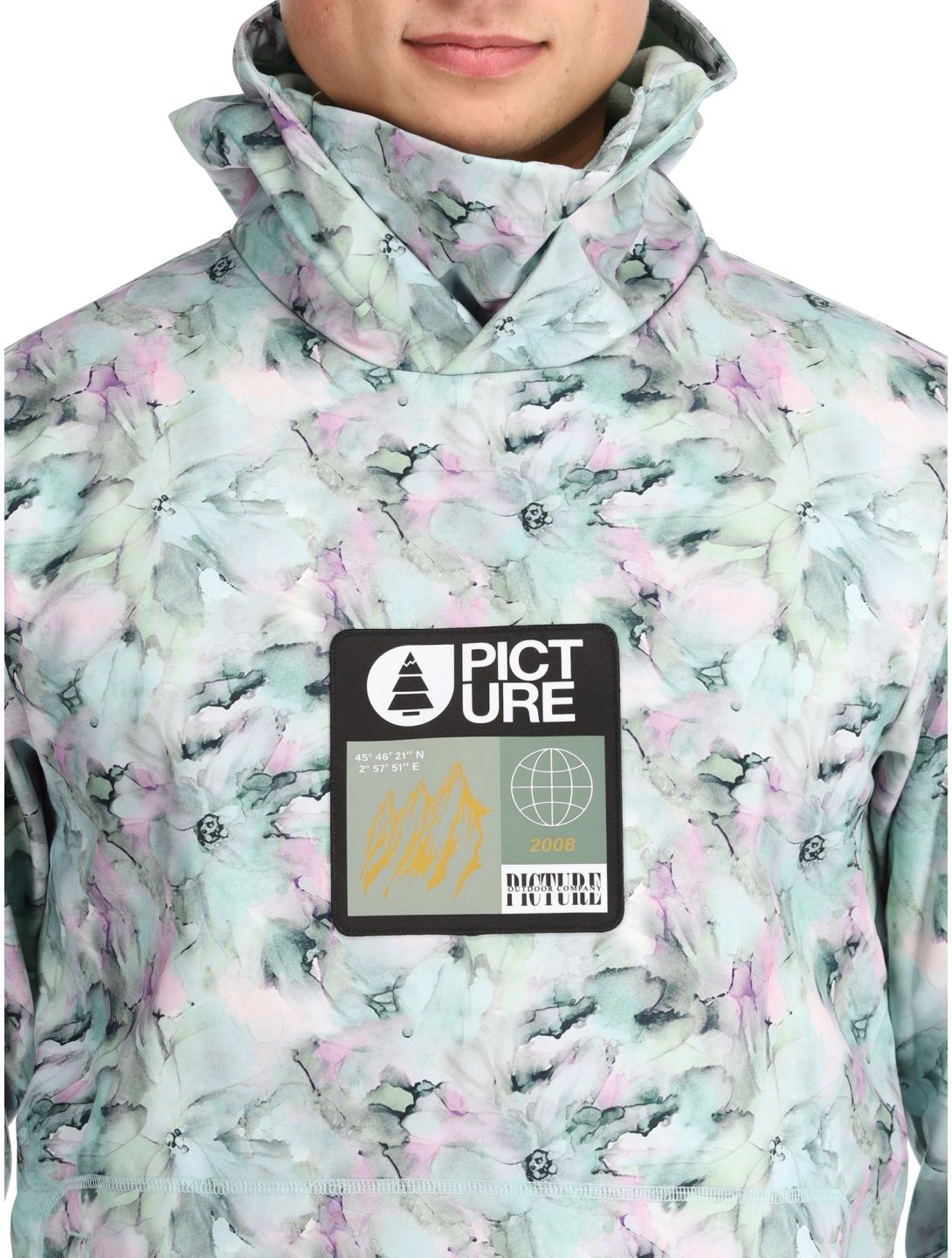 Picture, Printed AC Softshell jas heren Blurry Water Print Multicolor 