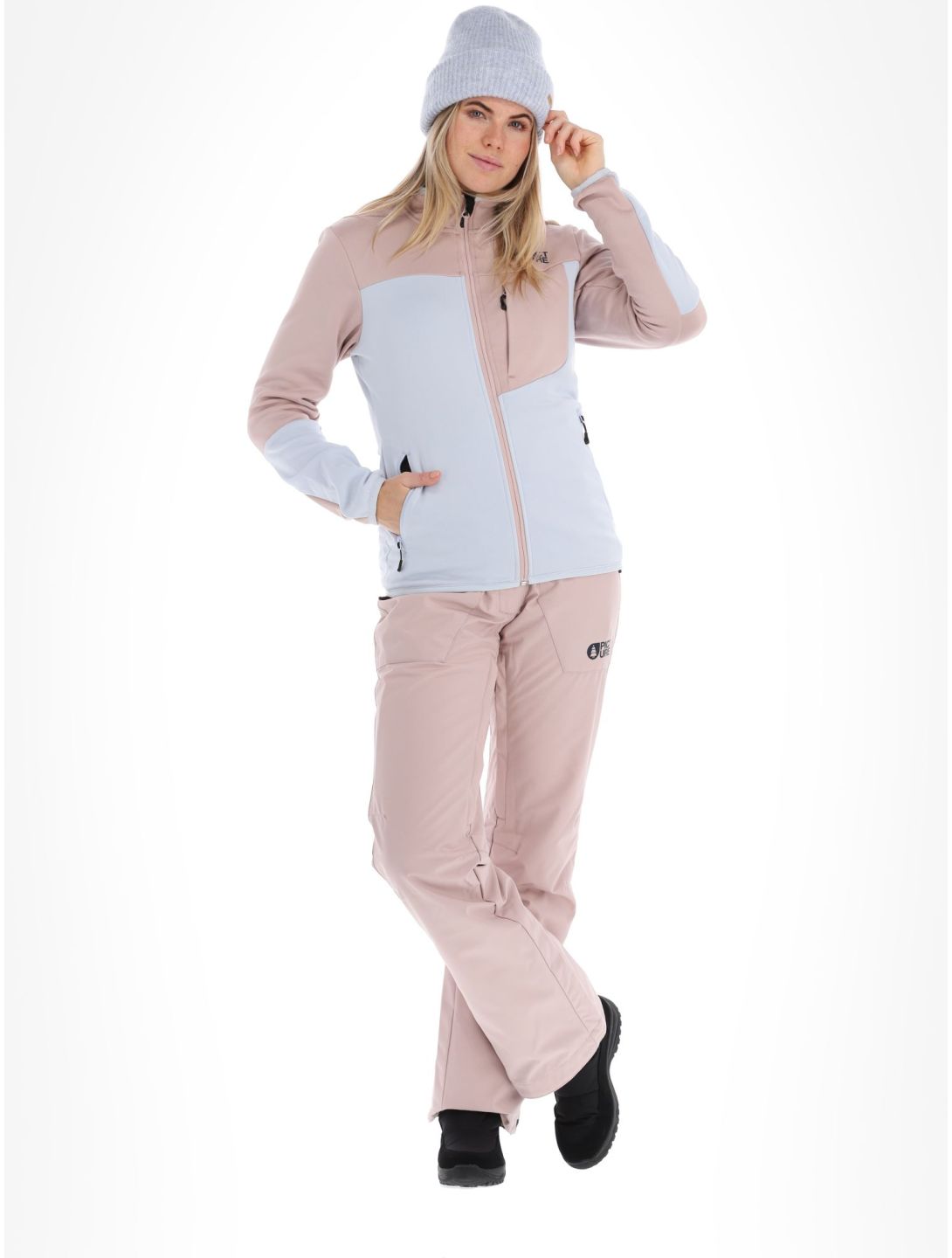 Picture, Rommana Fleece vest dames Ice Melt blauw, roze 