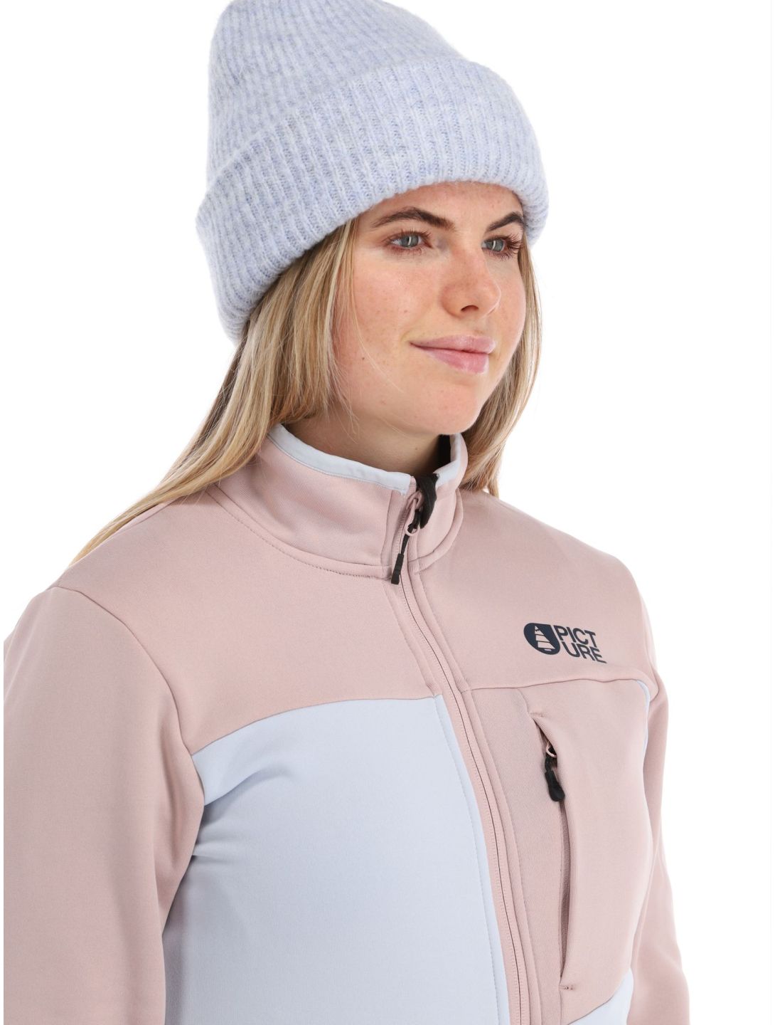 Picture, Rommana Fleece vest dames Ice Melt blauw, roze 