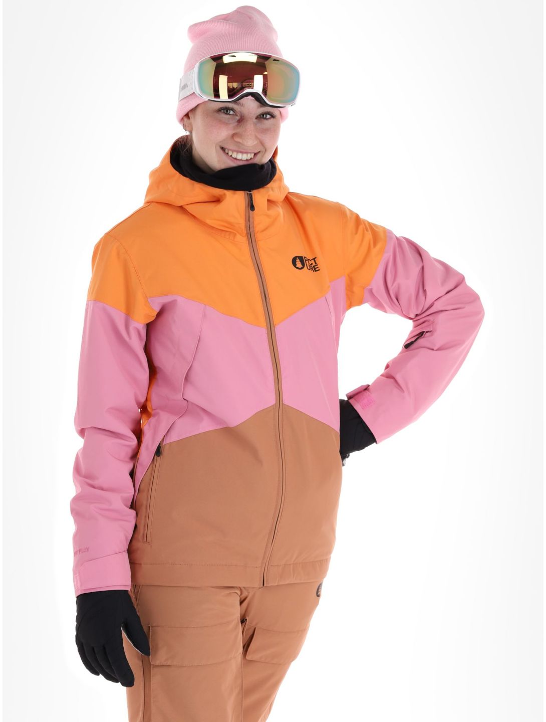 Picture, Seakrest ski-jas dames Latte beige, oranje, roze 