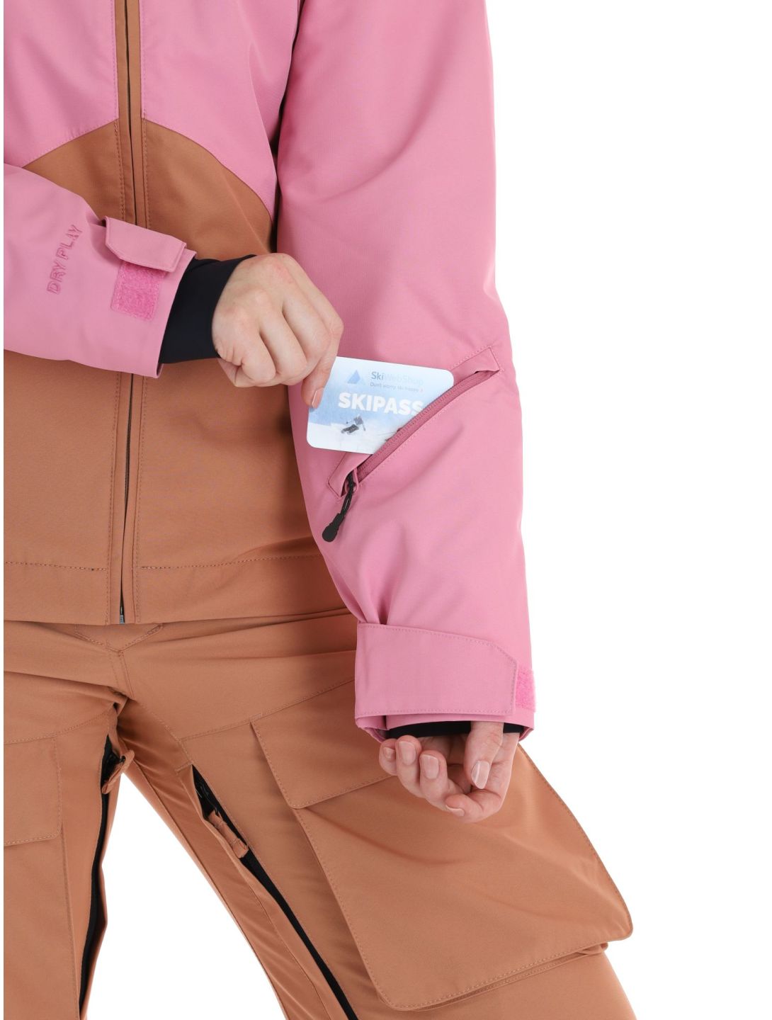 Picture, Seakrest ski-jas dames Latte beige, oranje, roze 