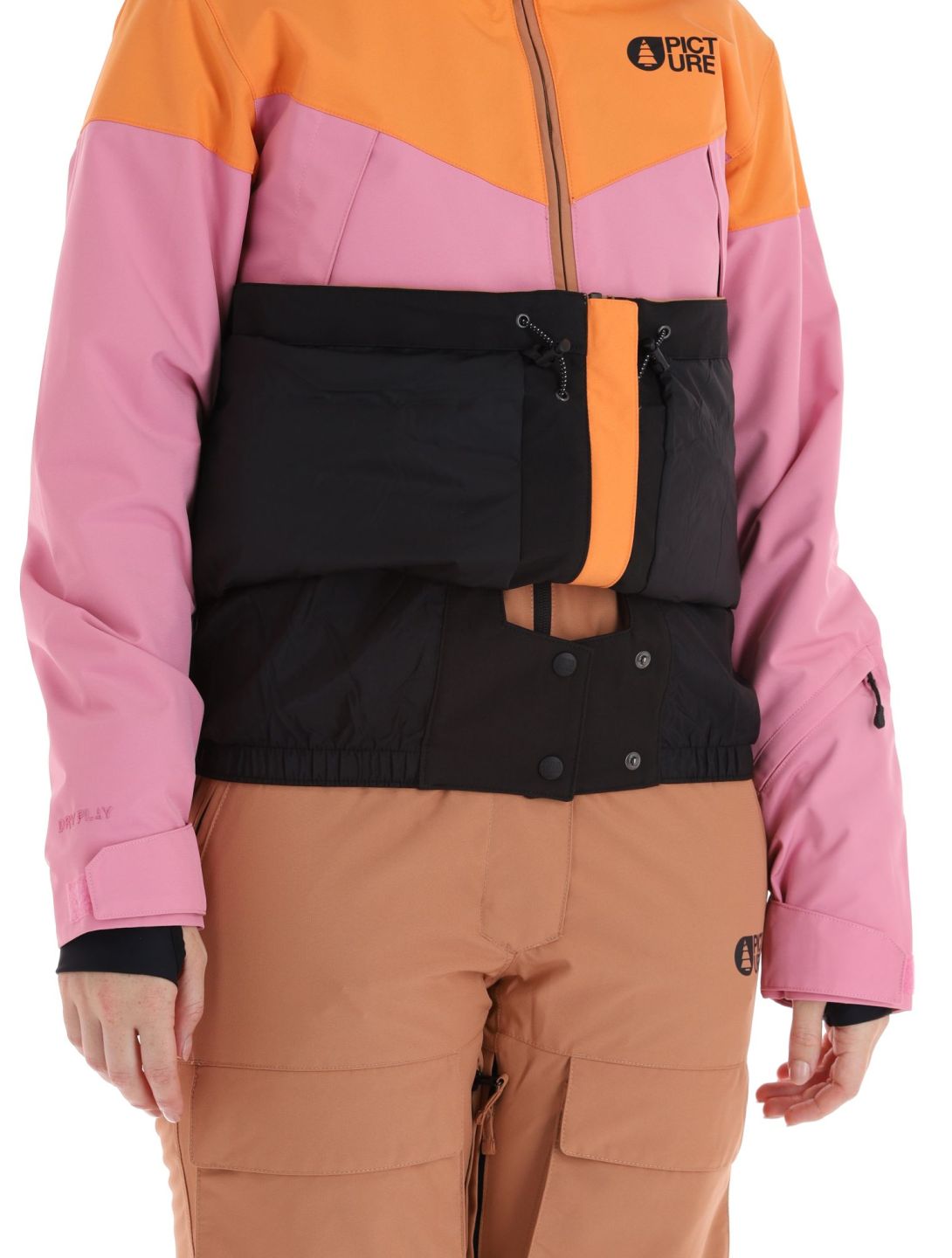 Picture, Seakrest ski-jas dames Latte beige, oranje, roze 