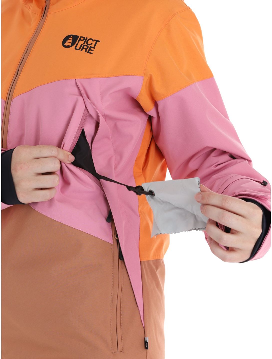 Picture, Seakrest ski-jas dames Latte beige, oranje, roze 