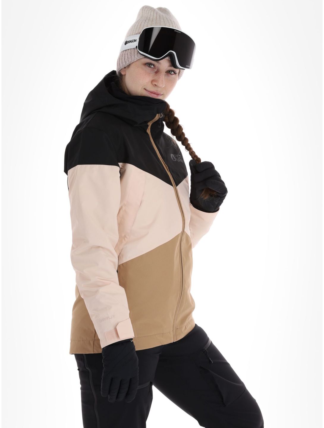 Picture, Seakrest ski-jas dames Tannin-Black beige, zwart 