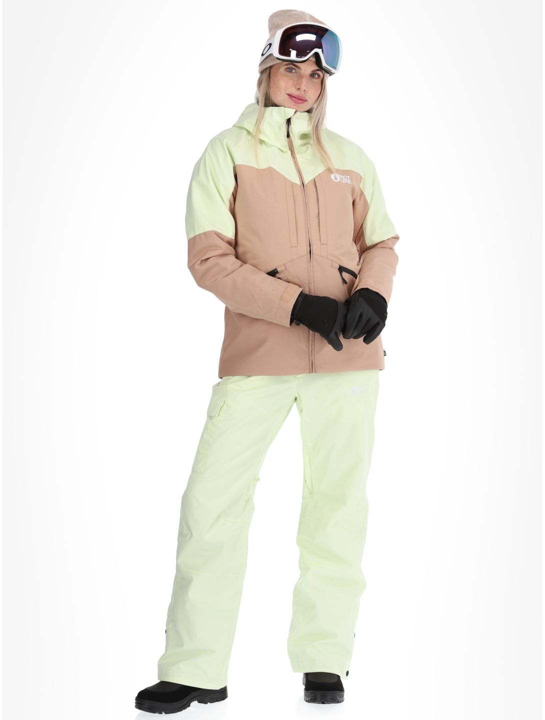 Picture, Sitkah ski-jas dames Lime Cream Roebuck bruin, groen 