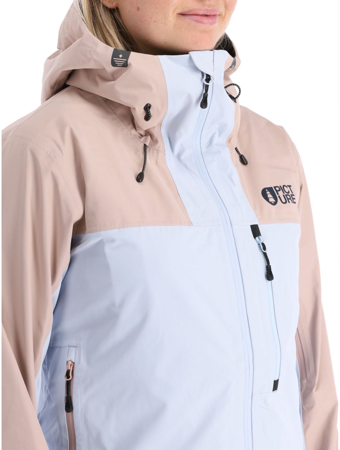 Picture, Sylva 3L hardshell ski-jas dames Ice Melt blauw, roze 