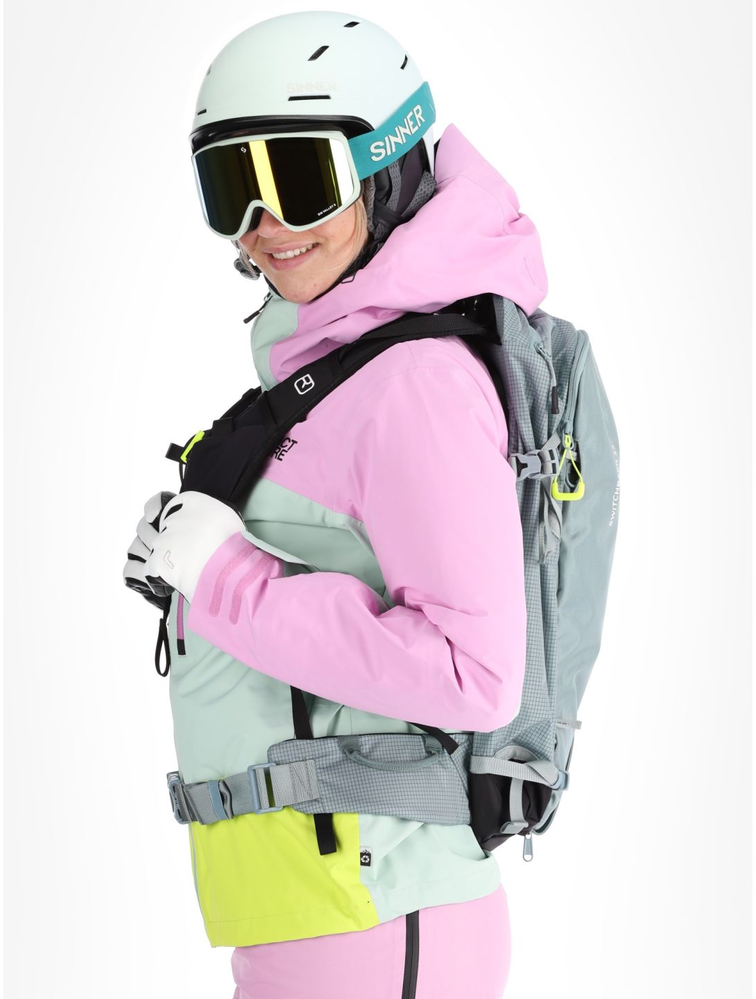 Picture, Sylva 3L AB Hardshell jas dames Orchid Silt Green Acid Lime Grijs, Groen, Roze 