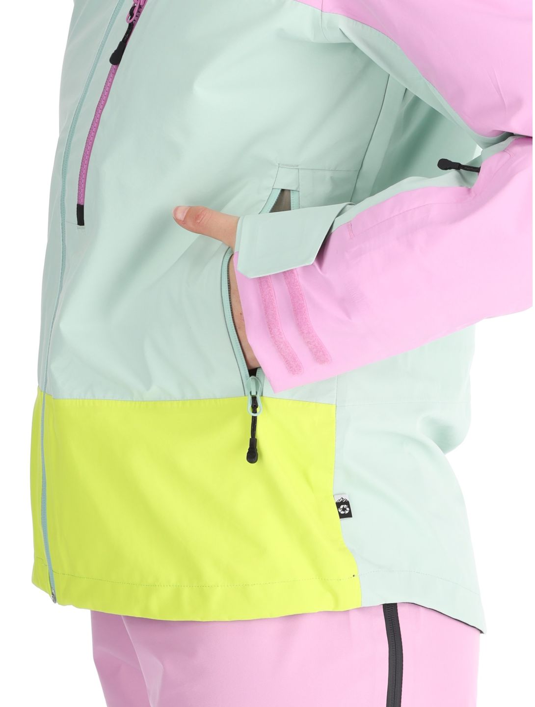 Picture, Sylva 3L AB Hardshell jas dames Orchid Silt Green Acid Lime Grijs, Groen, Roze 