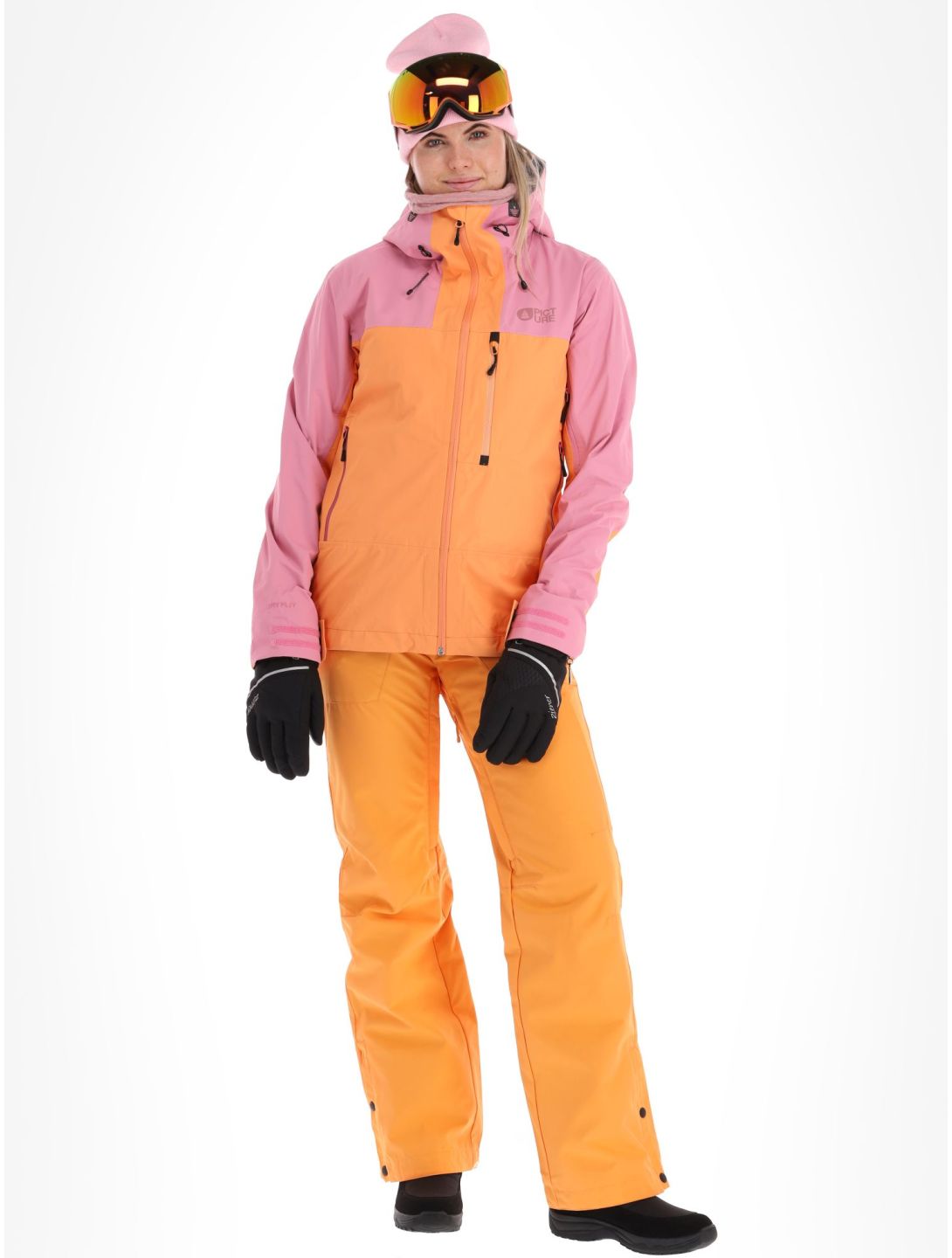 Picture, Sylva 3L hardshell ski-jas dames Tangerine oranje, roze 