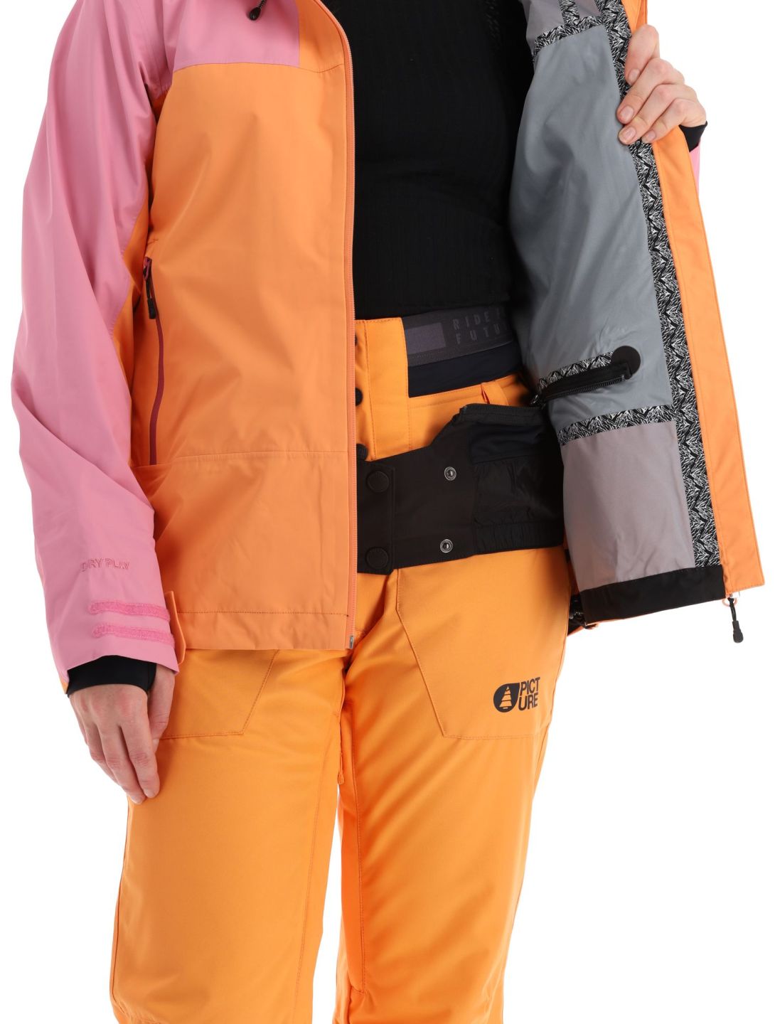 Picture, Sylva 3L hardshell ski-jas dames Tangerine oranje, roze 