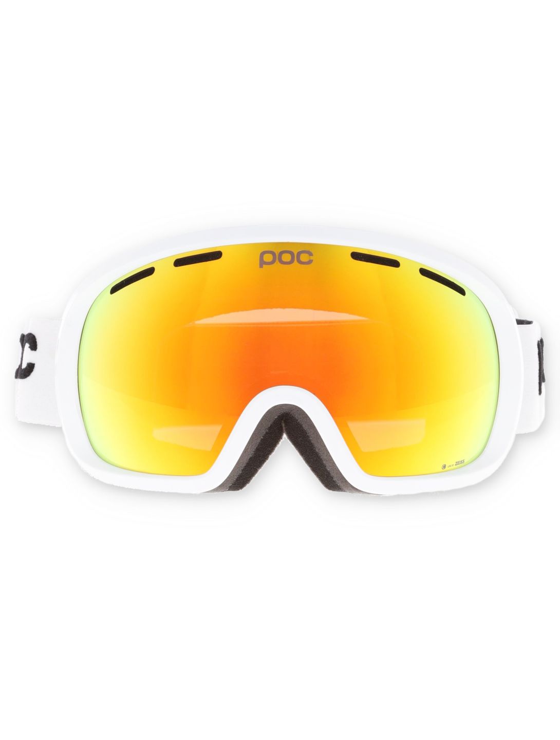 POC, Fovea skibril unisex Hydrogen White / Partly Sunny Orange oranje, wit 