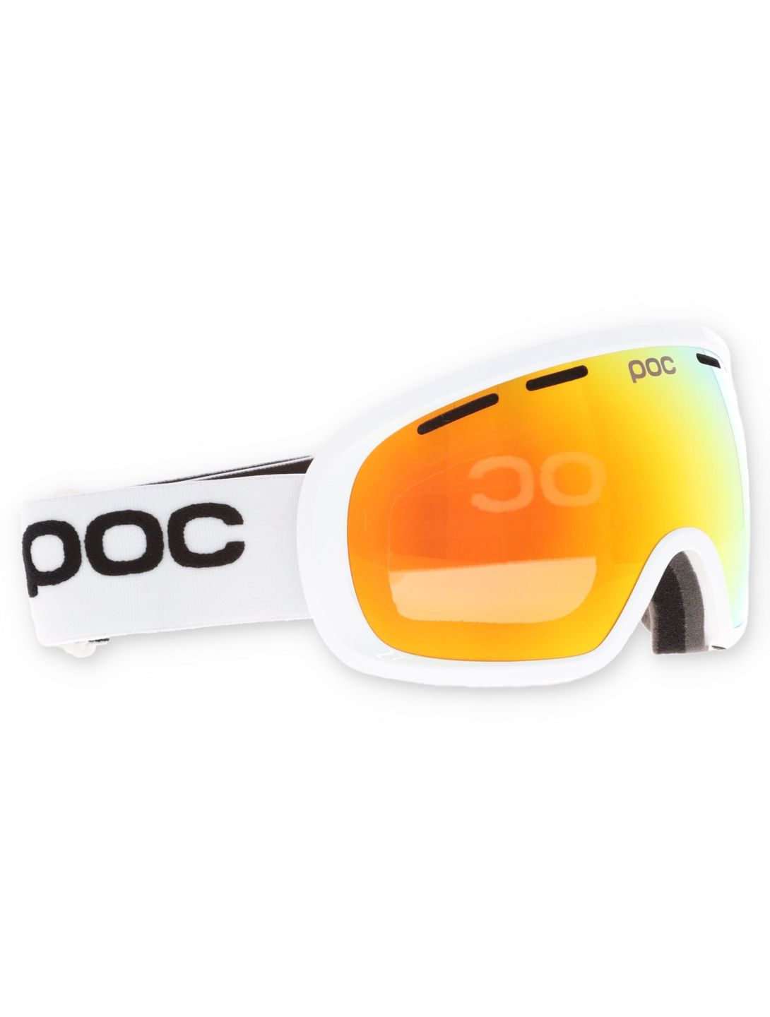 POC, Fovea skibril unisex Hydrogen White / Partly Sunny Orange oranje, wit 