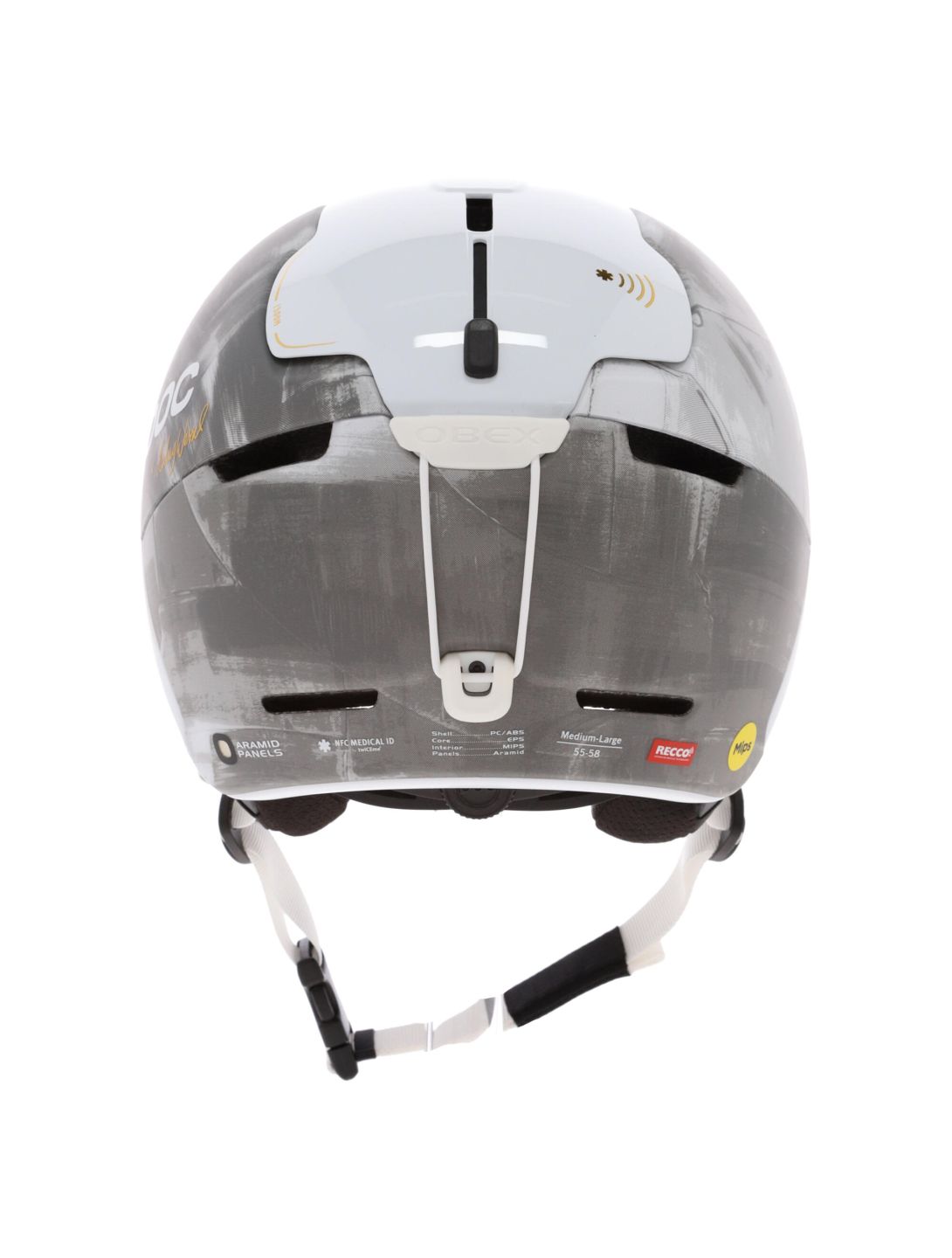 POC, Obex BC MIPS Hedvig Wessel Ed. skihelm unisex Stetind Grey grijs, wit 