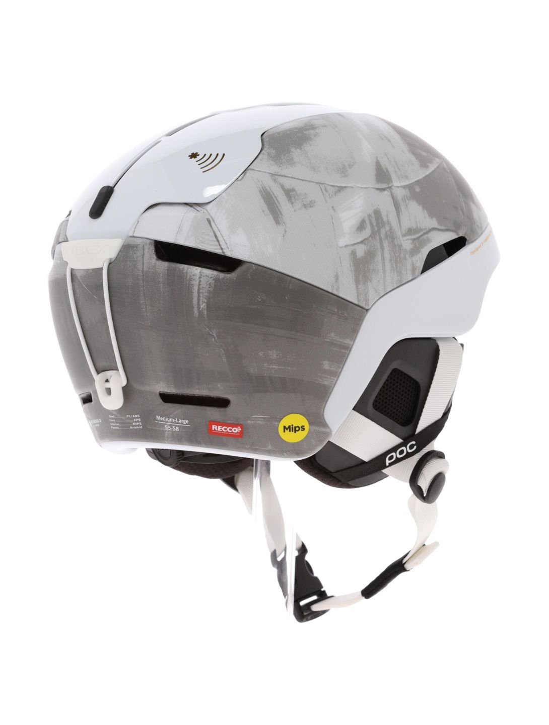 POC, Obex BC MIPS Hedvig Wessel Ed. skihelm unisex Stetind Grey grijs, wit 