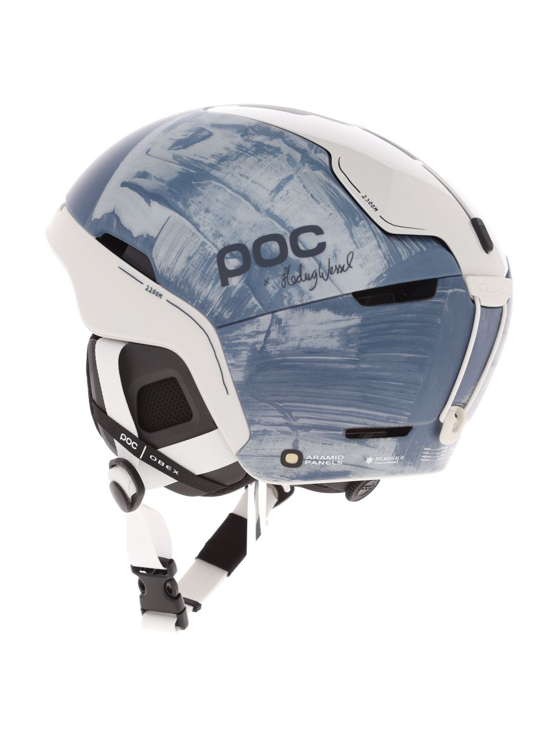 POC, Obex BC MIPS Hedvig Wessel Ed. skihelm unisex Store Skagastølstind blauw, wit 