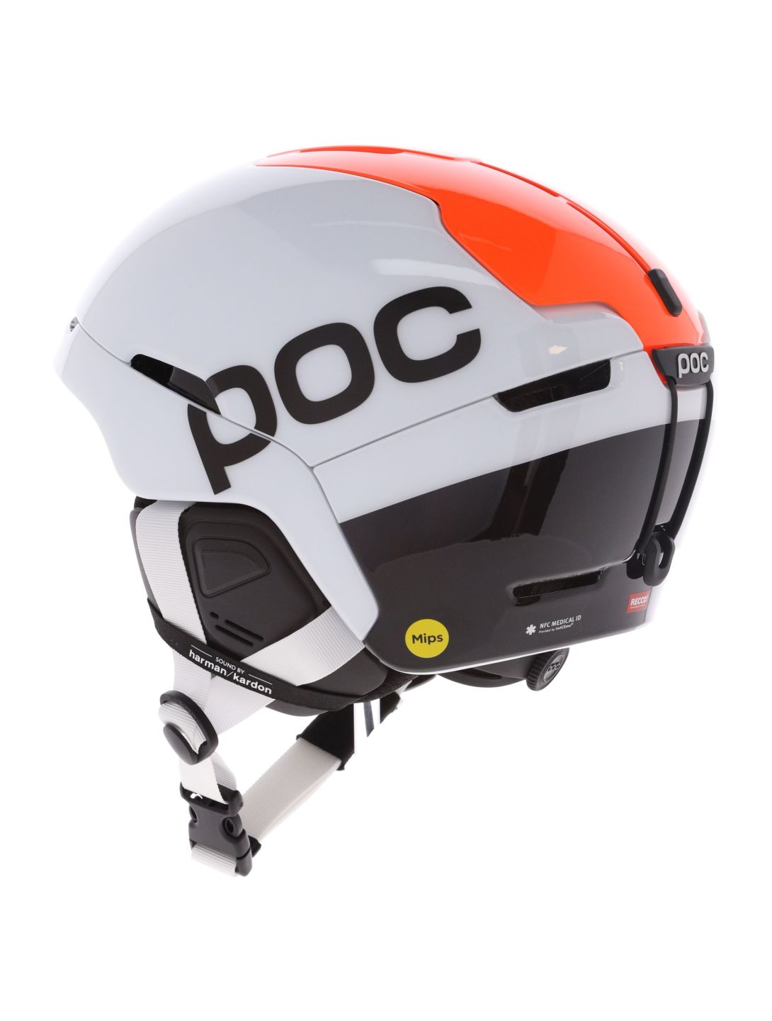 POC, Obex Connect OB Helmen unisex Hydrogen White / Fluorescent Orange AVIP Oranje, Wit 