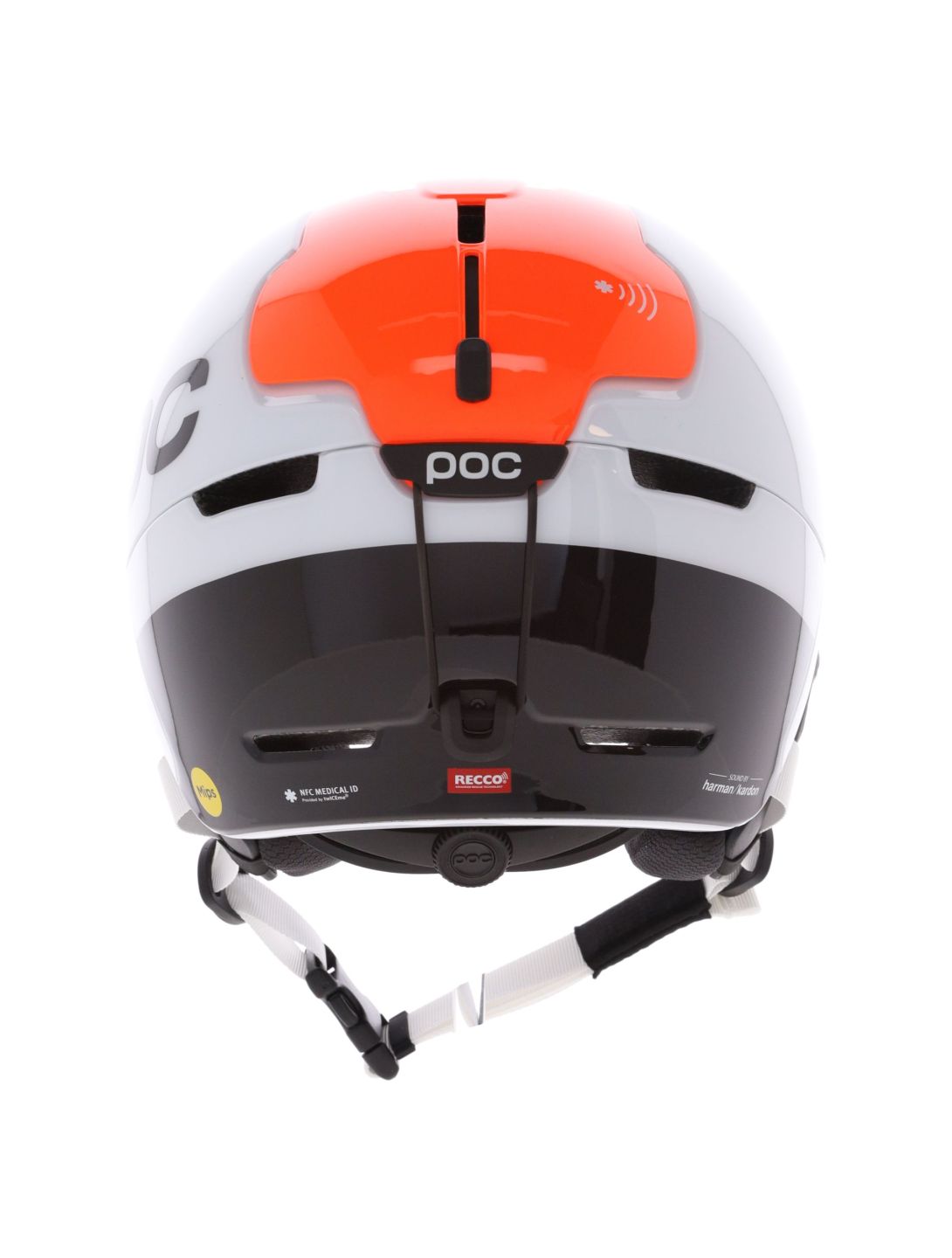 POC, Obex Connect OB Helmen unisex Hydrogen White / Fluorescent Orange AVIP Oranje, Wit 