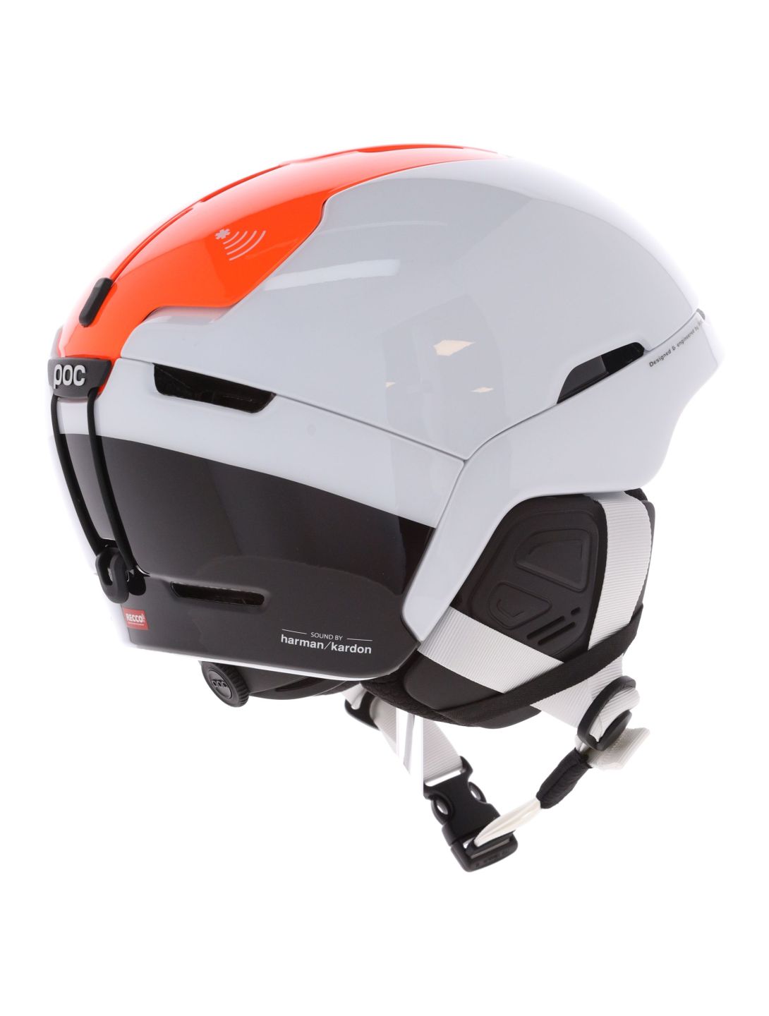 POC, Obex Connect OB Helmen unisex Hydrogen White / Fluorescent Orange AVIP Oranje, Wit 