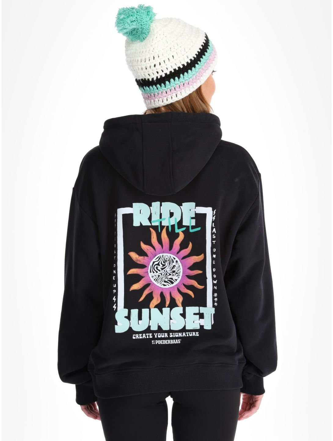 Poederbaas, Arty Hoody trui dames Black zwart 