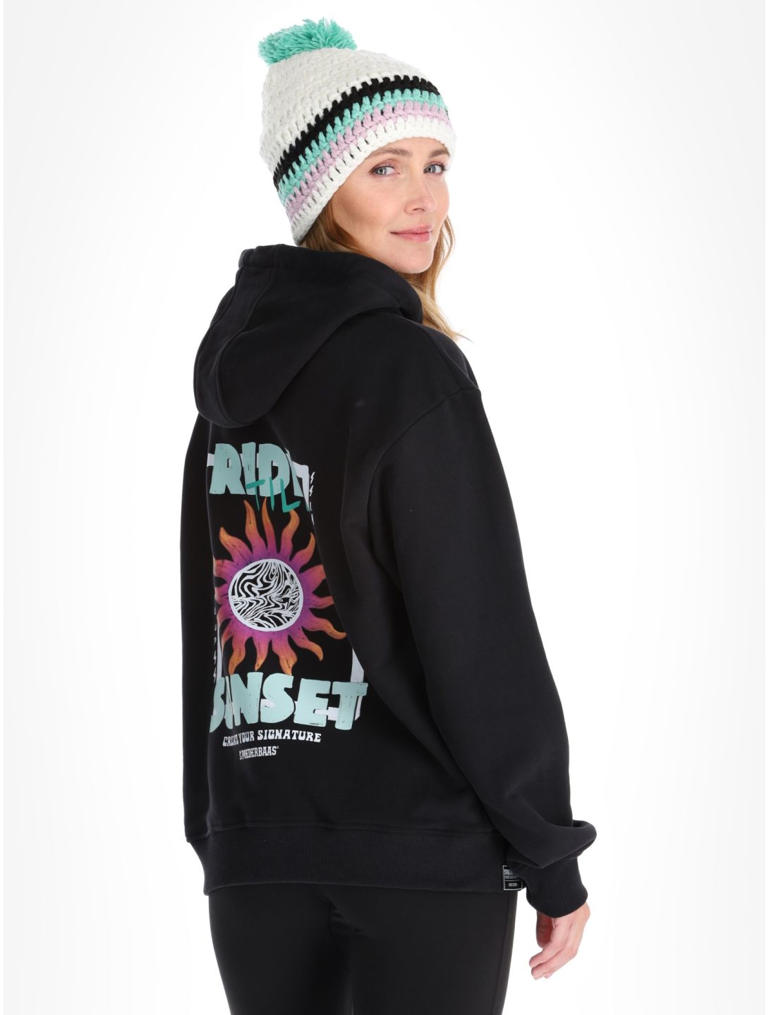 Poederbaas, Arty Hoody trui dames Black zwart 