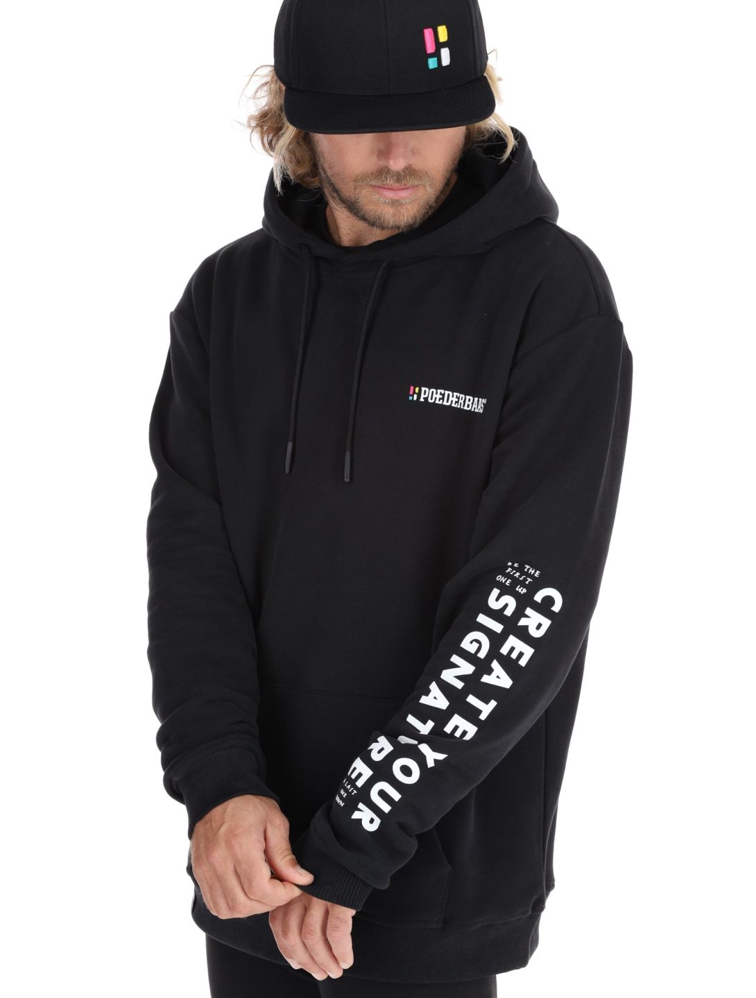 Poederbaas, Arty Hoody trui heren Black zwart 