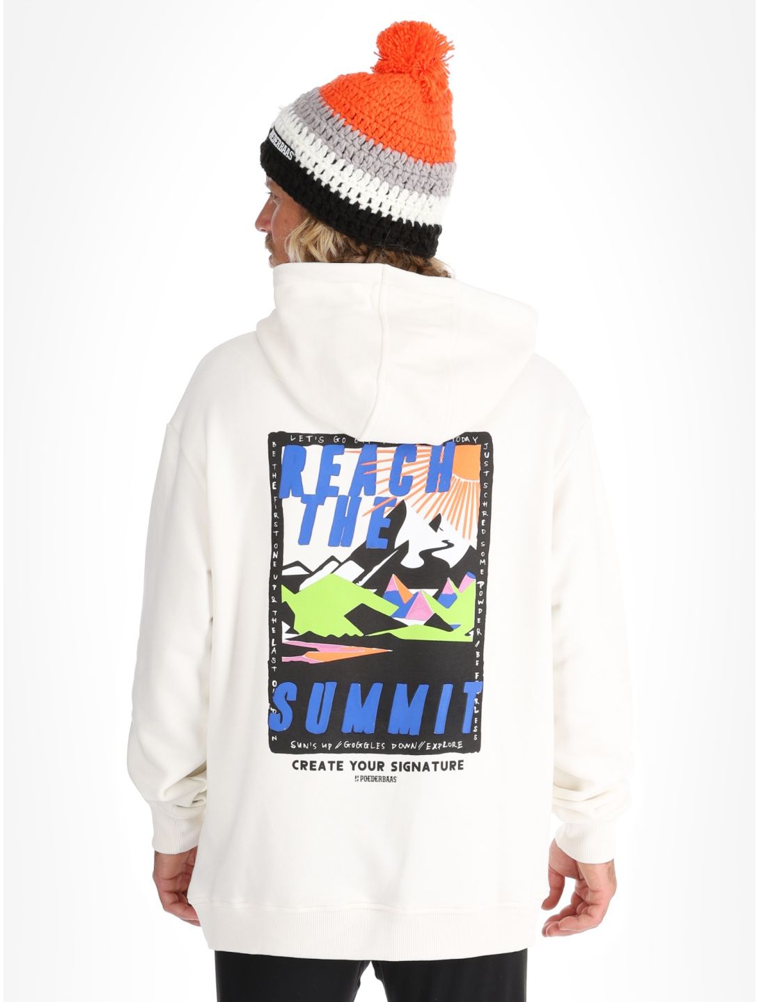 Poederbaas, Arty Hoody trui heren Off White wit 